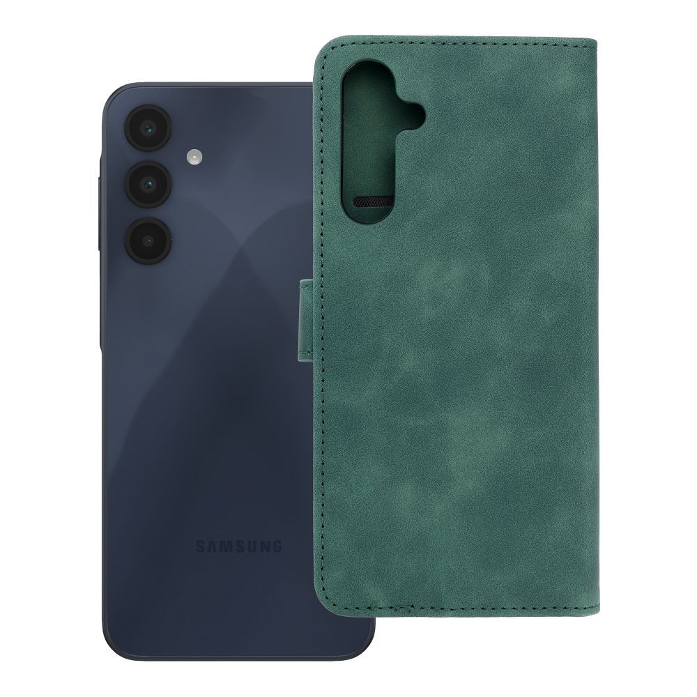 Läppäsuojakuori Samsung A16 5G:lle Tender Book vihreä