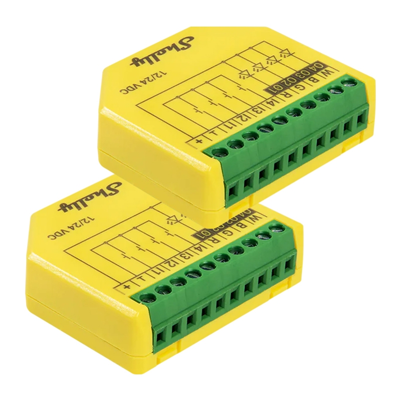 SHELLY Plus RGBW PM Wi-Fi/Bluetooth LED-nauhaohjain (2 kpl)
