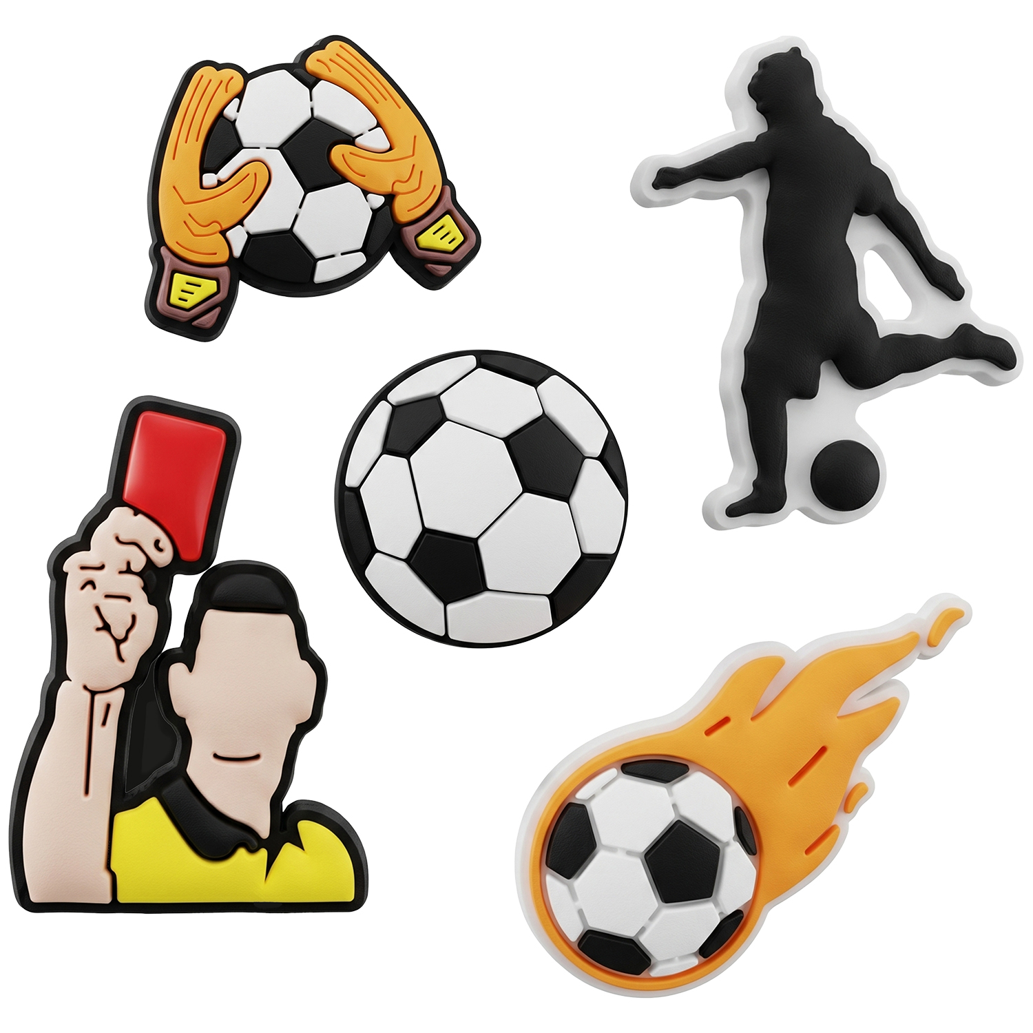 3D tarra Football 5 kpl setti