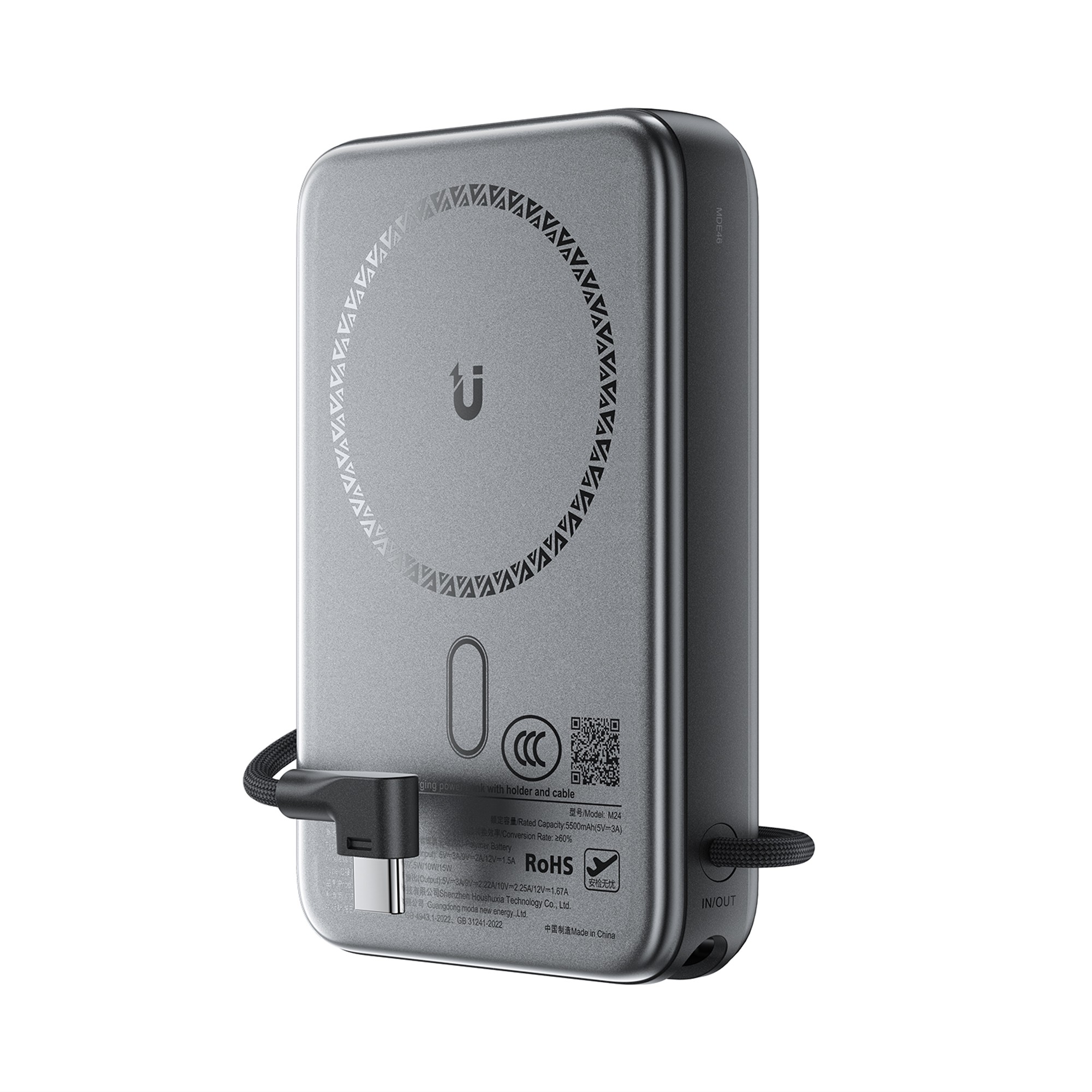 Varavirtalähde Acefast M24-10000 22.5W magneettinen langaton 10000mAh musta