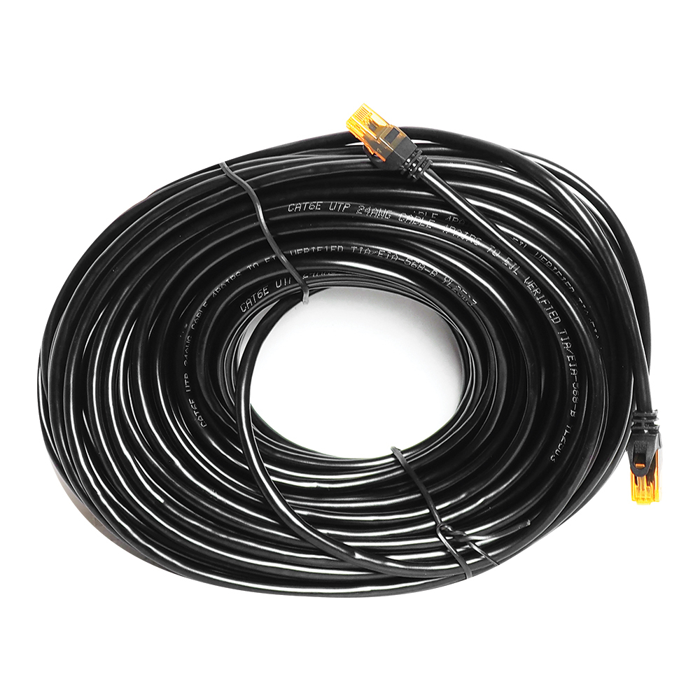 CAT6e UTP verkkokaapeli (patchcord) 25m musta