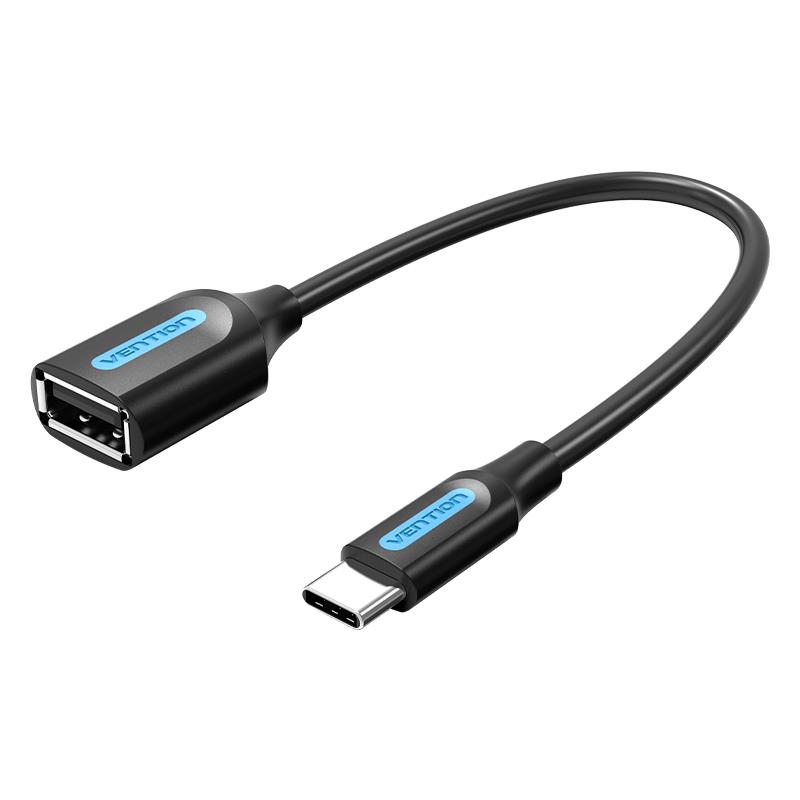 VENTION CCSBB USB 2.0 Type-C uros - Type-A naaras -kaapeli 0,15m musta