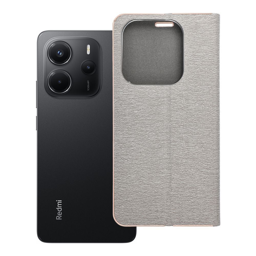Flip case for Xiaomi Redmi NOTE 14 5G Luna Book Gold silver