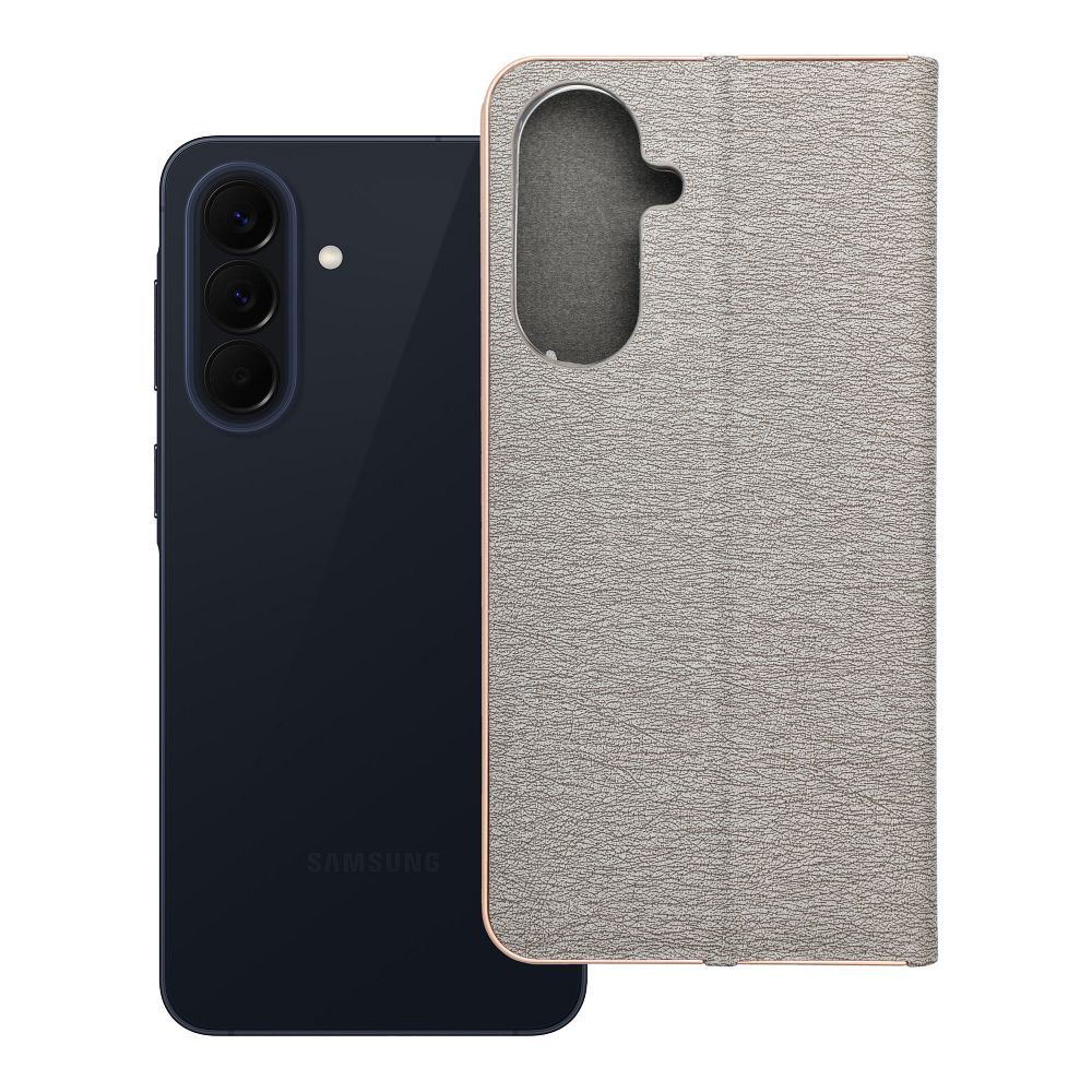 Luna Book Gold läppäsuojakuori Samsung A57 5G:lle - hopeinen
