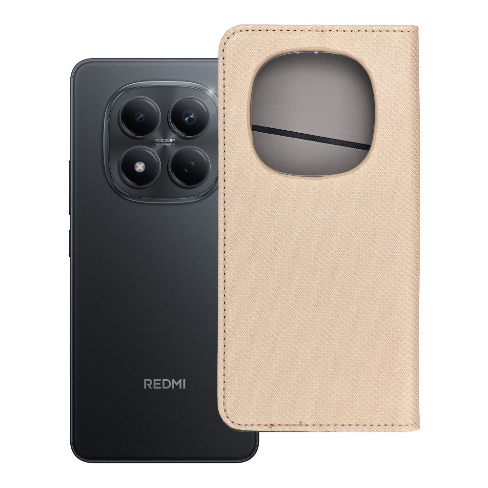 Smart Case Book Xiaomi Redmi Note 15 5G - Kultainen