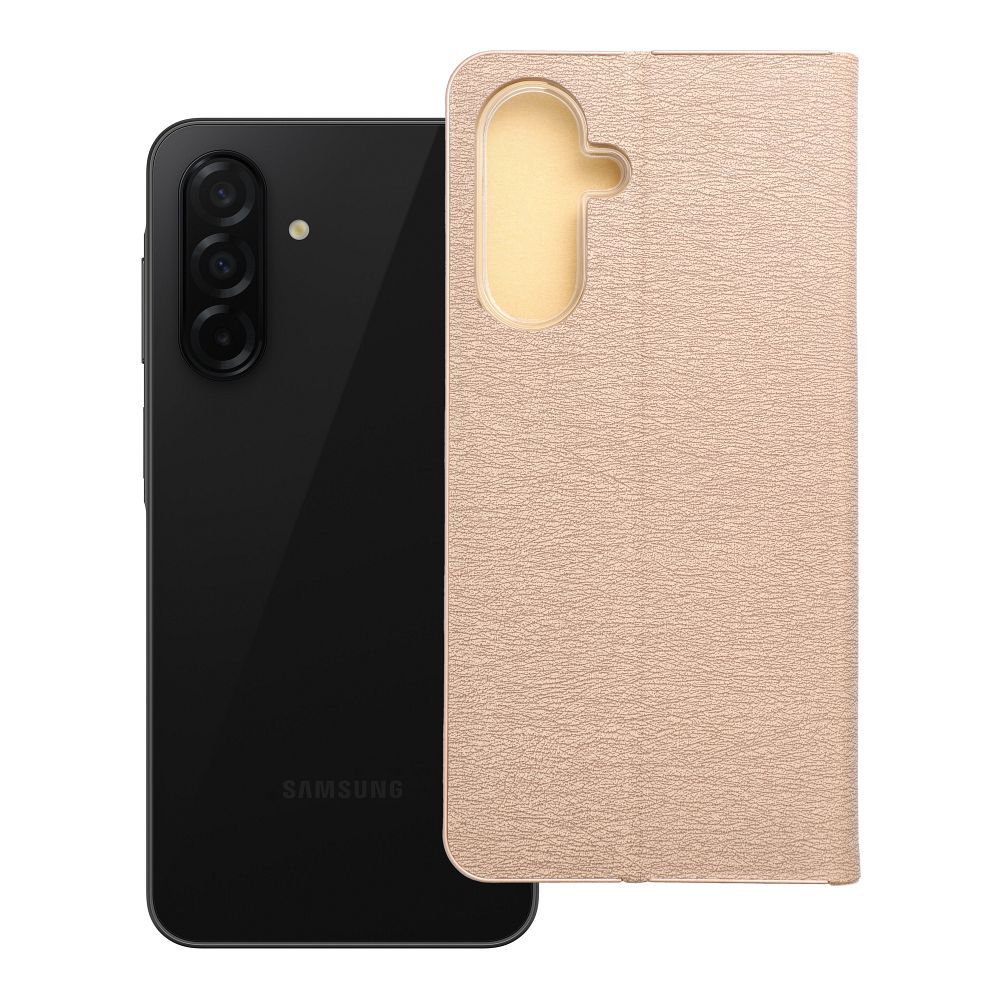 Läppäsuojakuori Samsung A26 5G:lle Luna Book Gold kultainen