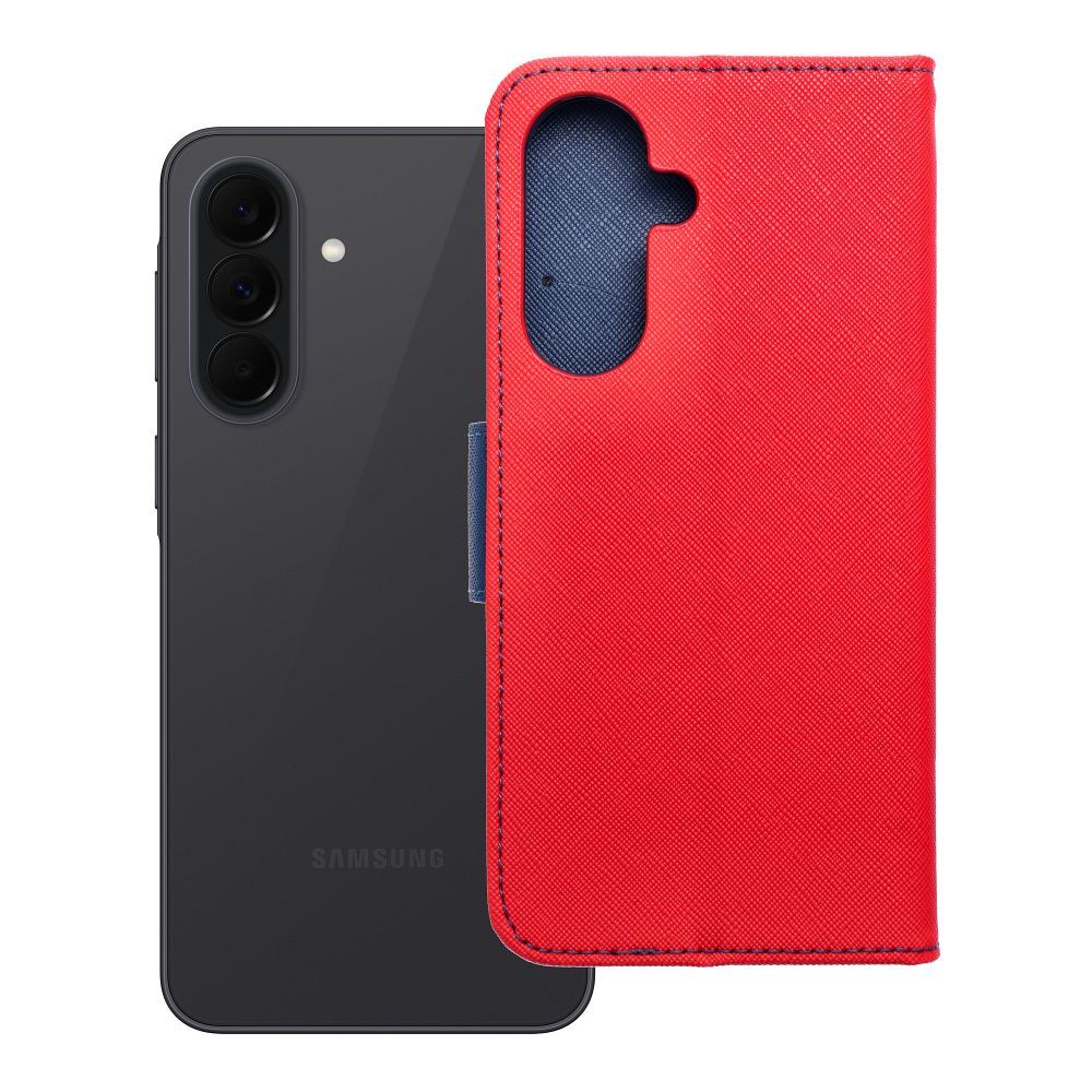 Flip-suojakuori Samsung A37:lle Fancy Book punainen / laivastonsininen