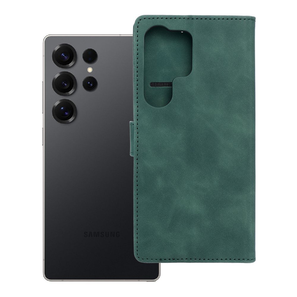 Läppäsuojakuori Samsung S25 ULTRA:lle Tender Book vihreä