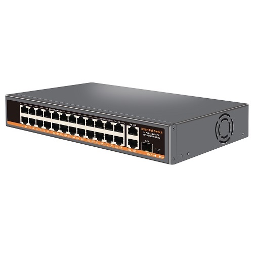 PoE 24ch switch 18x100Mbps PoE+6x Gigabit PoE+2x Gigabit UPLINK, 400W, SFP