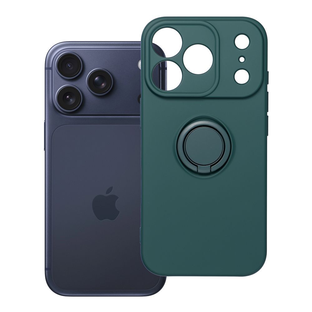 Silikoninen Suojakuori Renkaalla iPhone 17 PRO:lle vihreä
