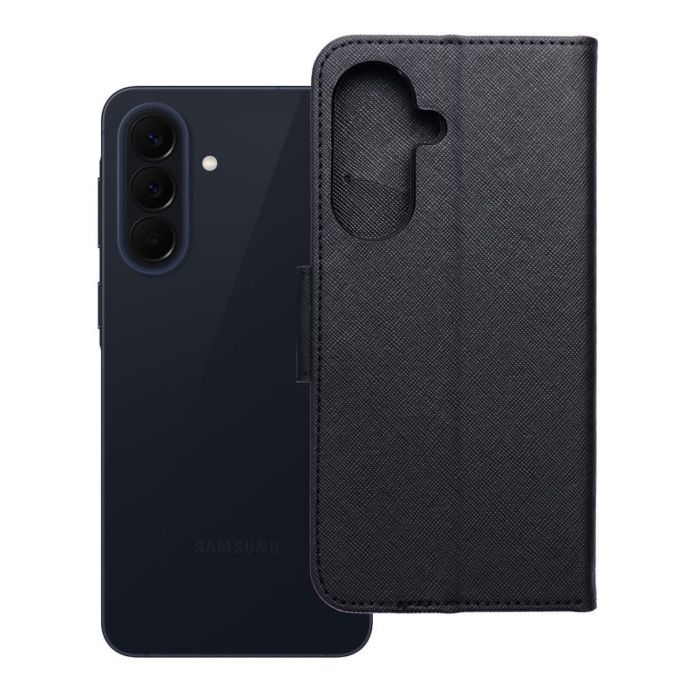 Läppäsuojakuori Samsung A57 Fancy Book musta