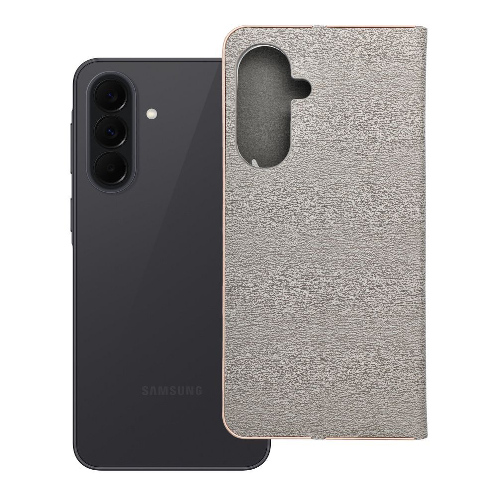 Luna Book Gold läppäsuojakuori Samsung A37 5G:lle - hopeinen