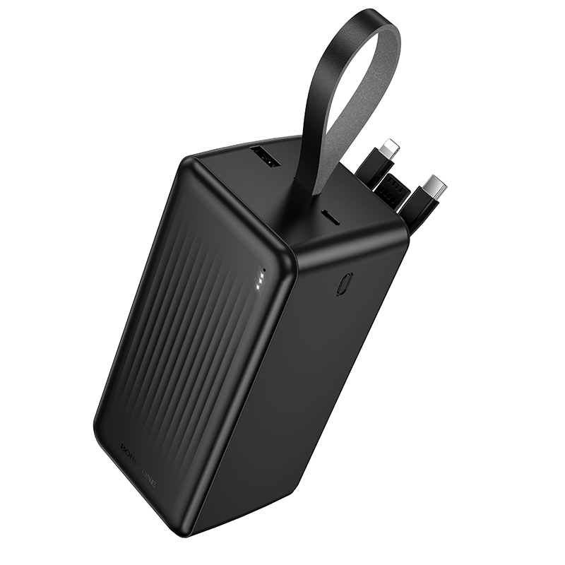Borofone Power Bank 50000mAh BJ79C Clever - USB - with USB, Type C and Lightning cables black