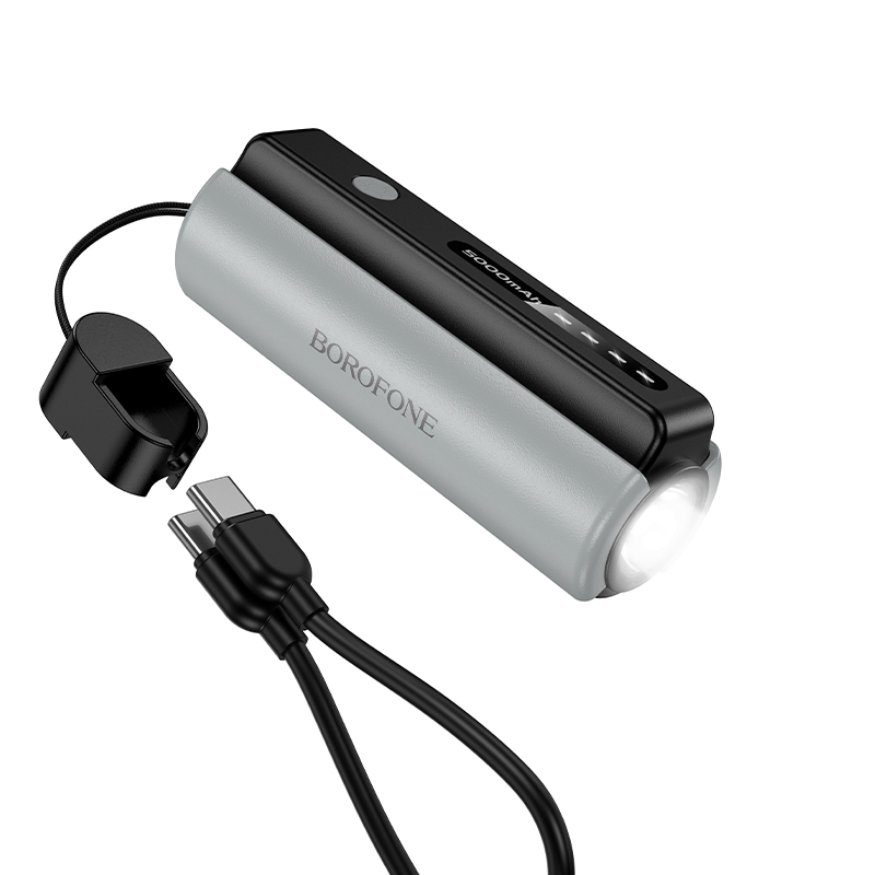 Borofone Power Bank 5000mAh BJ87 Star - Typ C - with flashlight black