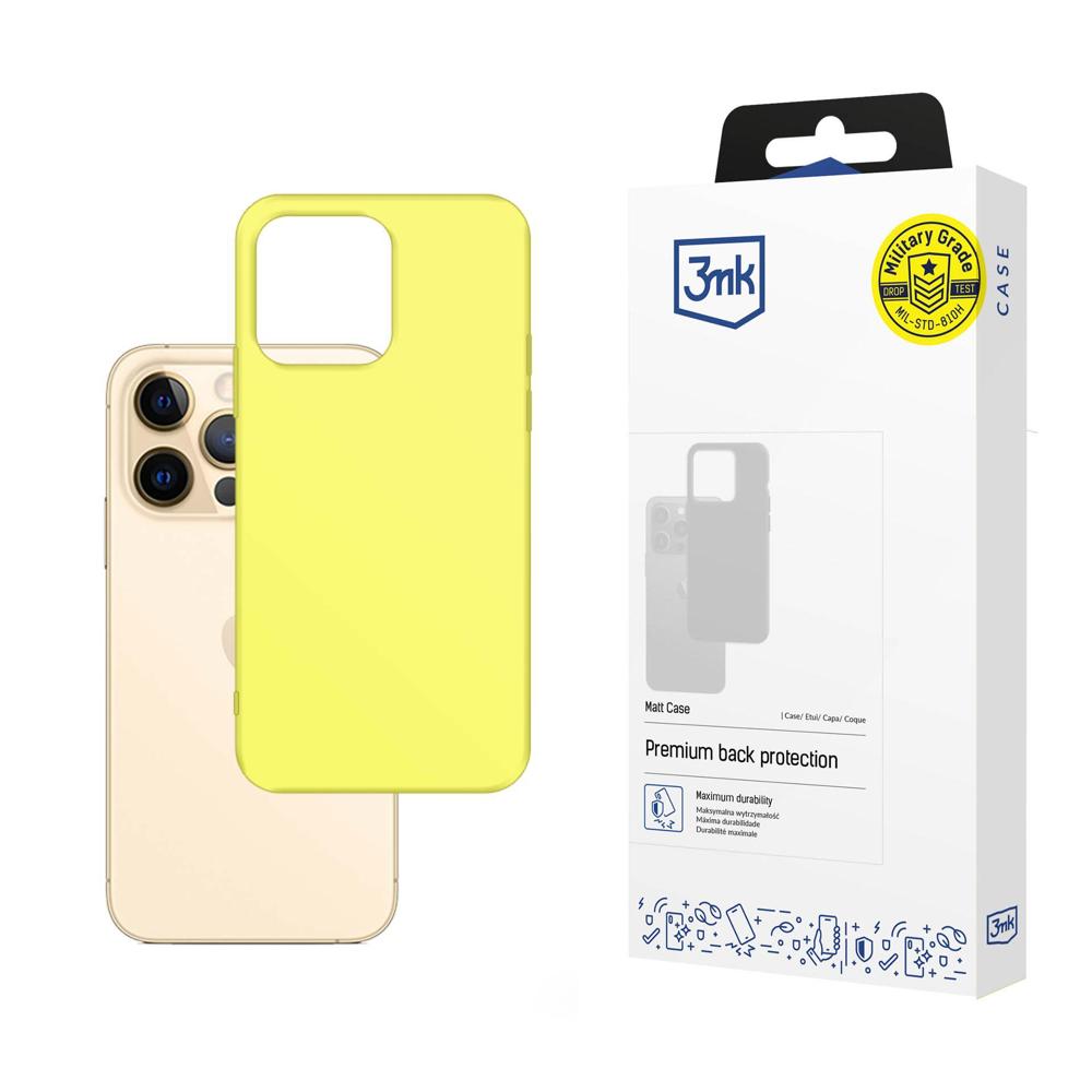 3mk Matt Case suojakuori iPhone 13 Pro - keltainen