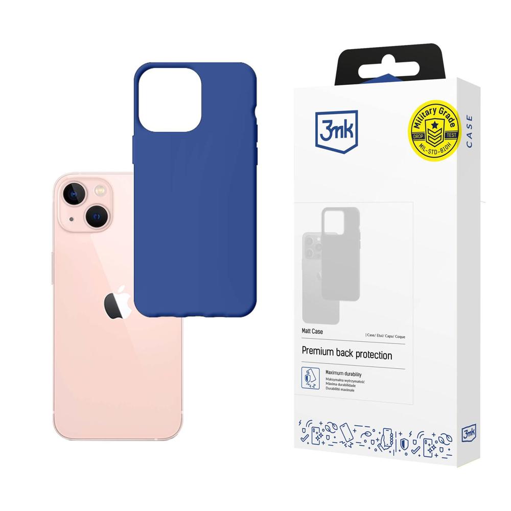 Kotelo iPhone 14:lle 3mk Matt Case -sarjasta - sininen