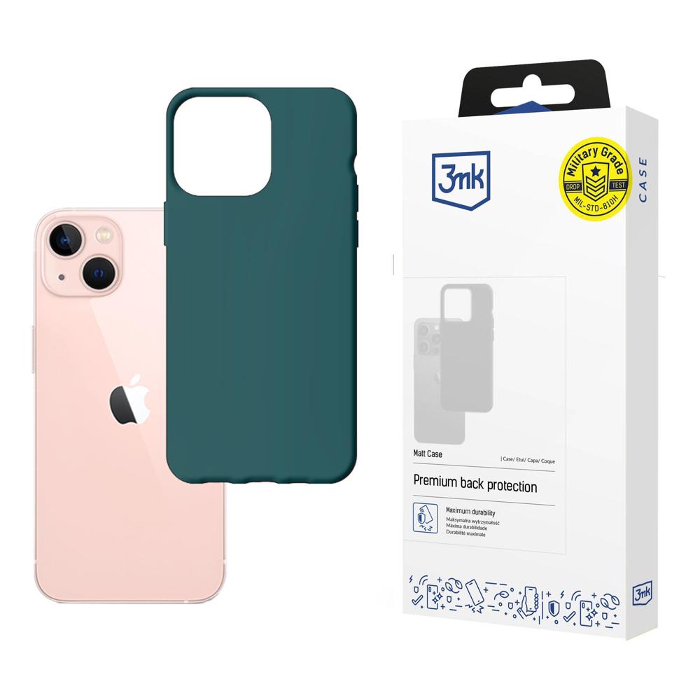 Kotelo iPhone 14 Plus:lle 3mk Matt Case -sarjasta - tummanvihreä