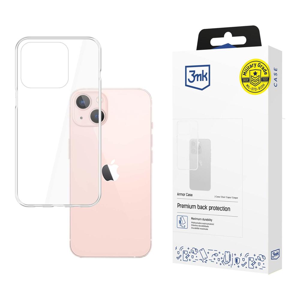 Kotelo iPhone 14 Plus -puhelimelle 3mk Armor Case -sarjasta - läpinäkyvä