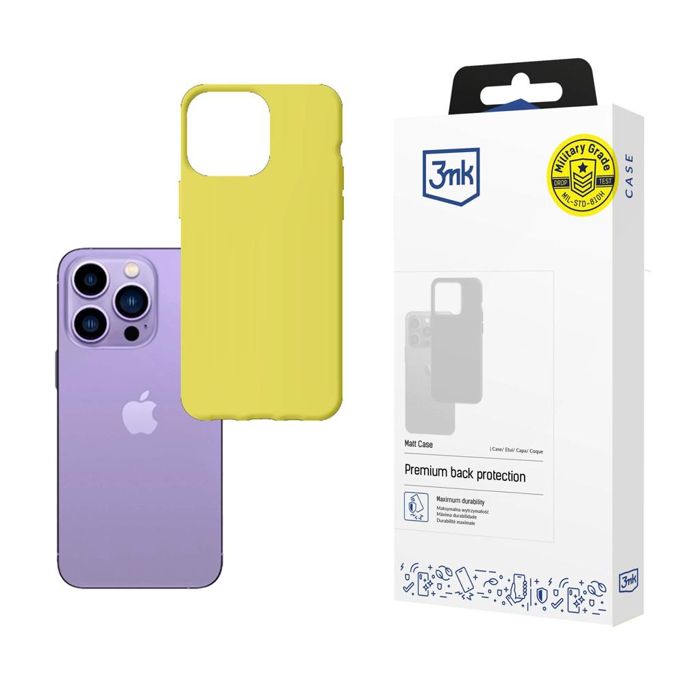Kotelo iPhone 14 Pro:lle 3mk Matt Case -sarjasta - limenvihreä
