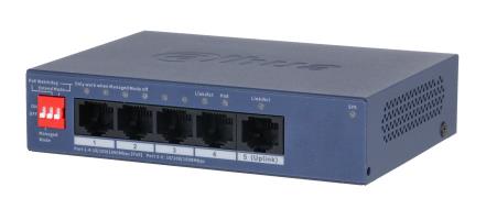 Kytkin Dahua CS4005-4GT-36 Hallittava L2 Pöytä-/seinäasennus 5xRJ-45-porttia Gigabit Ethernet (10/100/1000) 5xGigabit Ethernet -porttia PoE 4xPoE