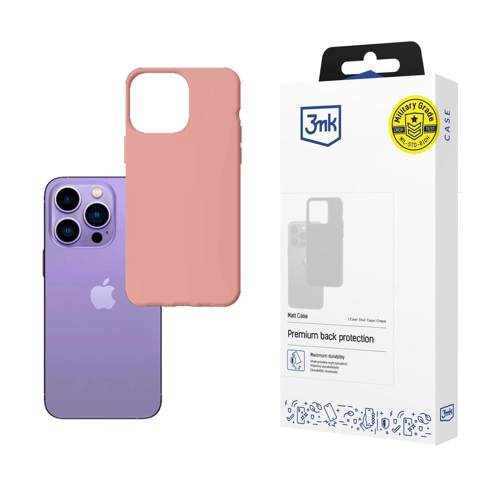Kotelo iPhone 14 Pro:lle 3mk Matt Case -sarjasta - vaaleanpunainen