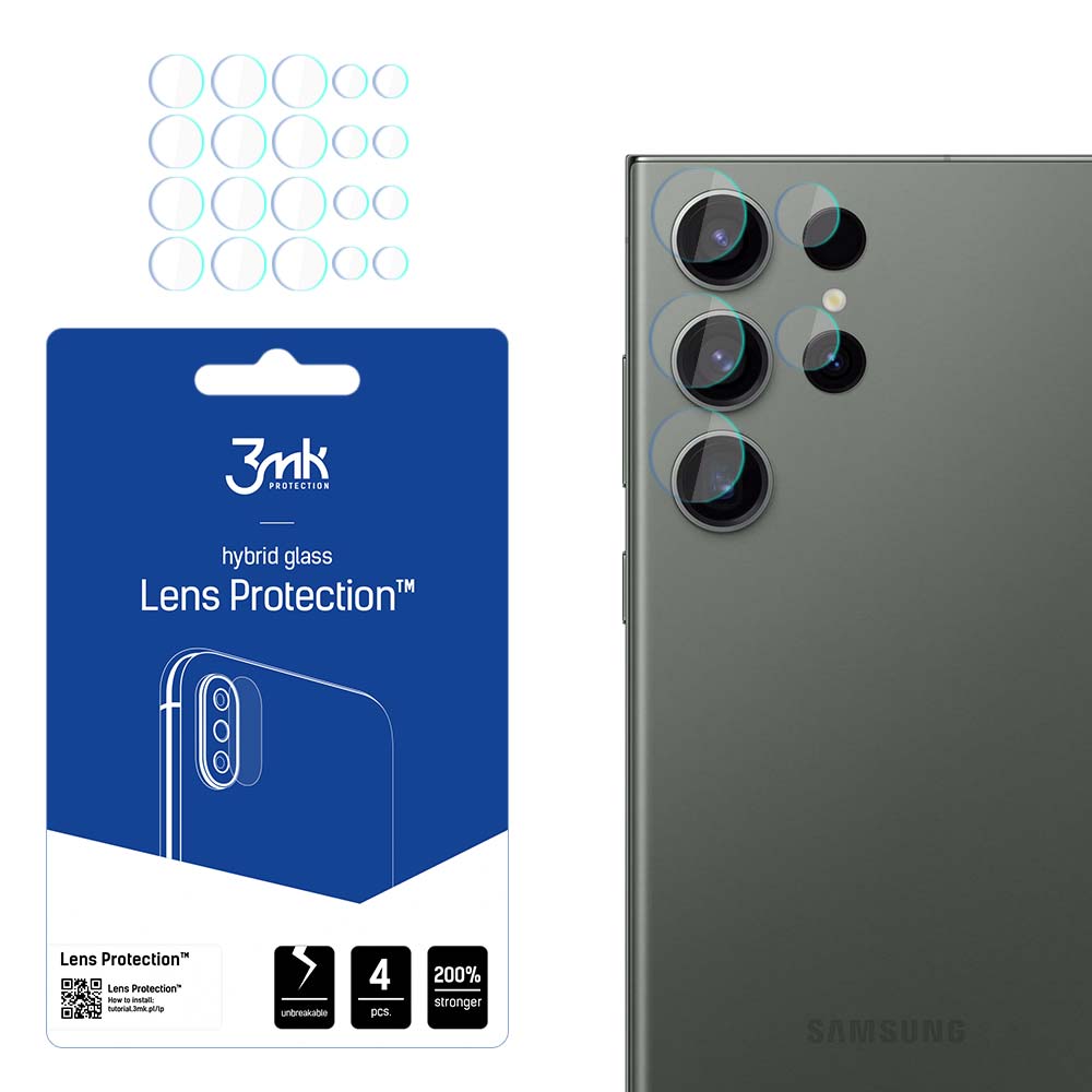 Samsung Galaxy S23 Ultralle - 3mk Lens Protection