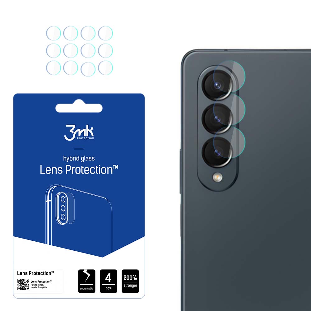 3mk Lens Protection hybridikameralasi Samsung Galaxy Z Fold 4:lle (etupuoli)