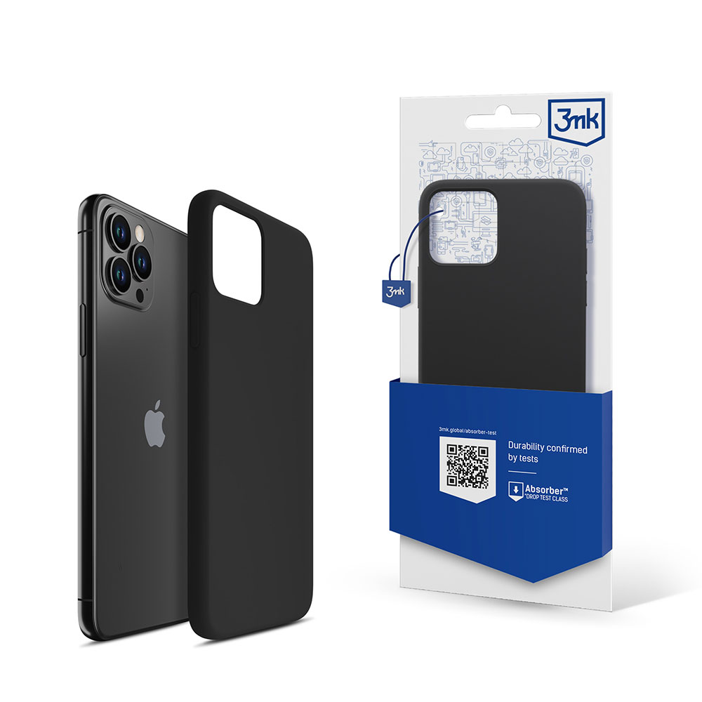 3mk Silicone Case iPhone 11 Pro Max:lle - musta
