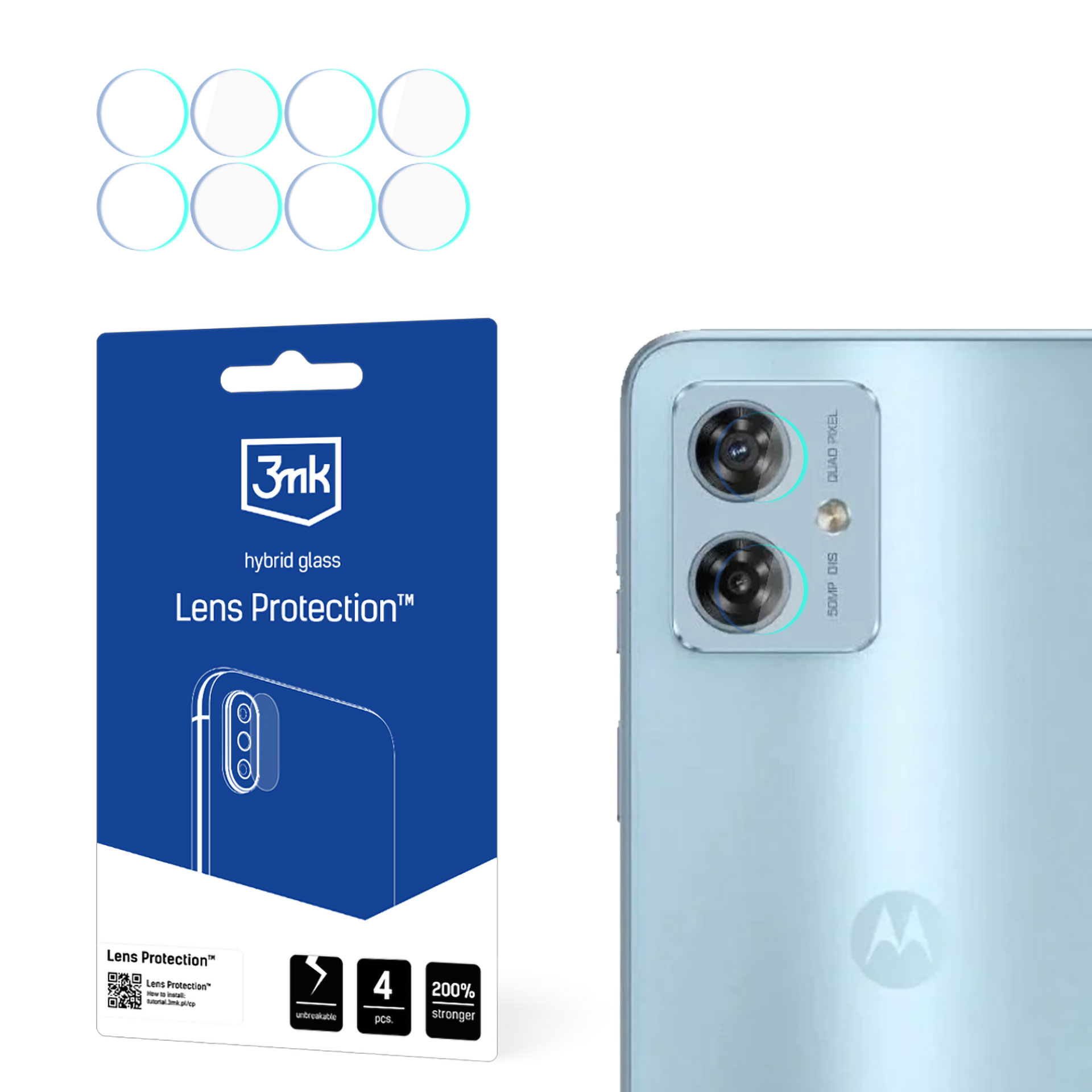 3mk Lens Protection hybridikameralasi Motorola Moto G54:lle