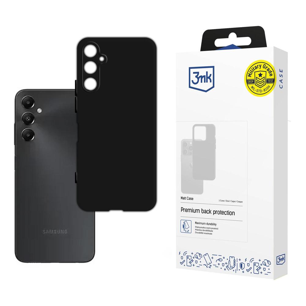 3mk Matt Case Samsung Galaxy A05s:lle - musta