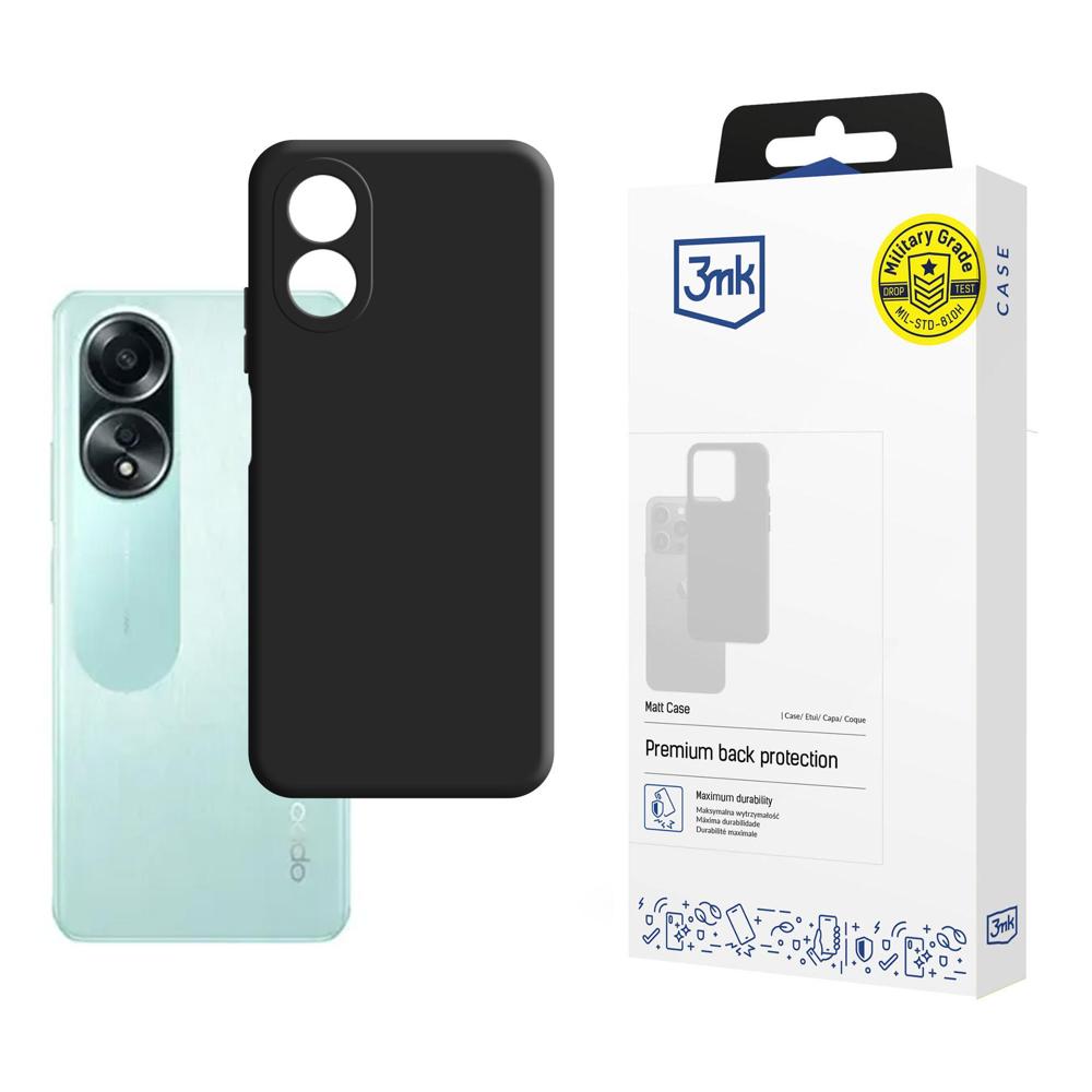 3mk Matt Case Oppo A58 4G:lle - musta