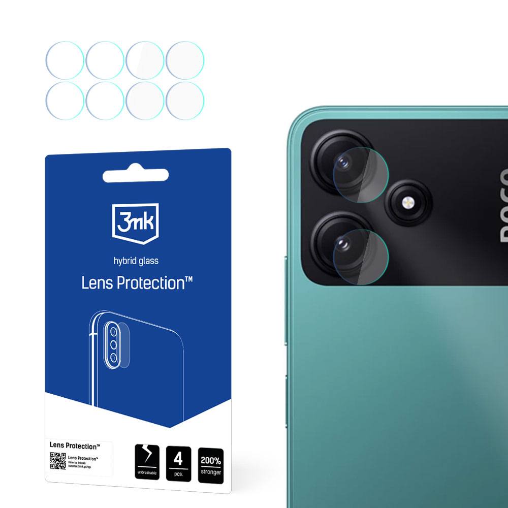 3mk Lens Protection hybridilasi kameralle Poco M6 Pro 5G:lle