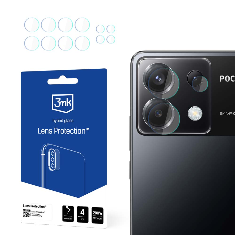 3mk Lens Protection hybridilasi kameralle Poco X6 5G:lle