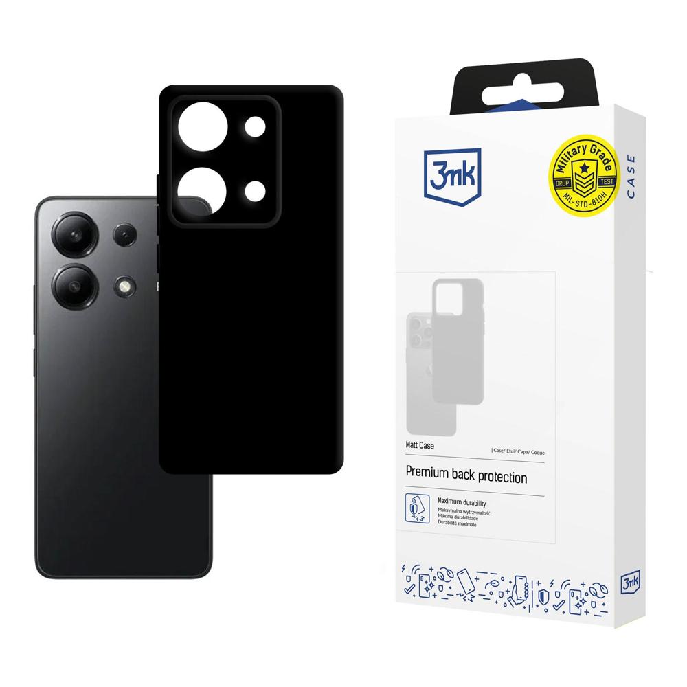 3mk Matt Case suojakuori Xiaomi Redmi Note 13 4G - musta