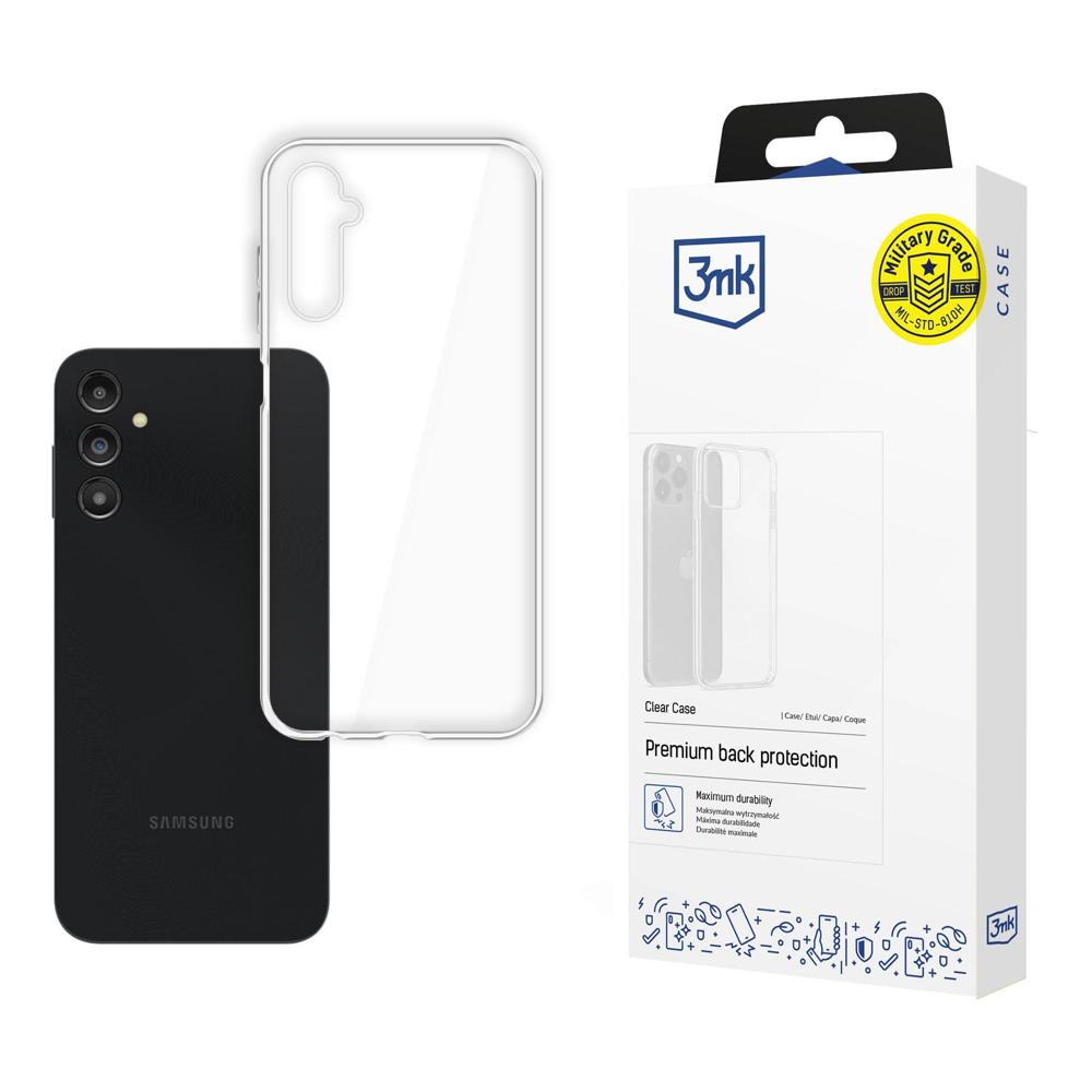 3mk Clear Suojakuori Samsung Galaxy A14 4G / 5G:lle läpinäkyvä