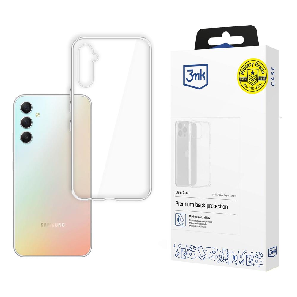3mk Clear Suojakuori Samsung Galaxy A34 5G:lle läpinäkyvä