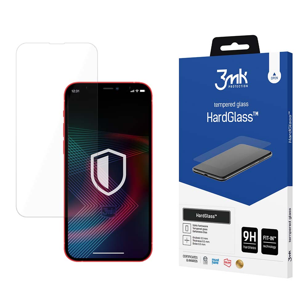 9H 3mk HardGlass™ näytönsuojalasi iPhone 13 Pro Max / 14 Plus