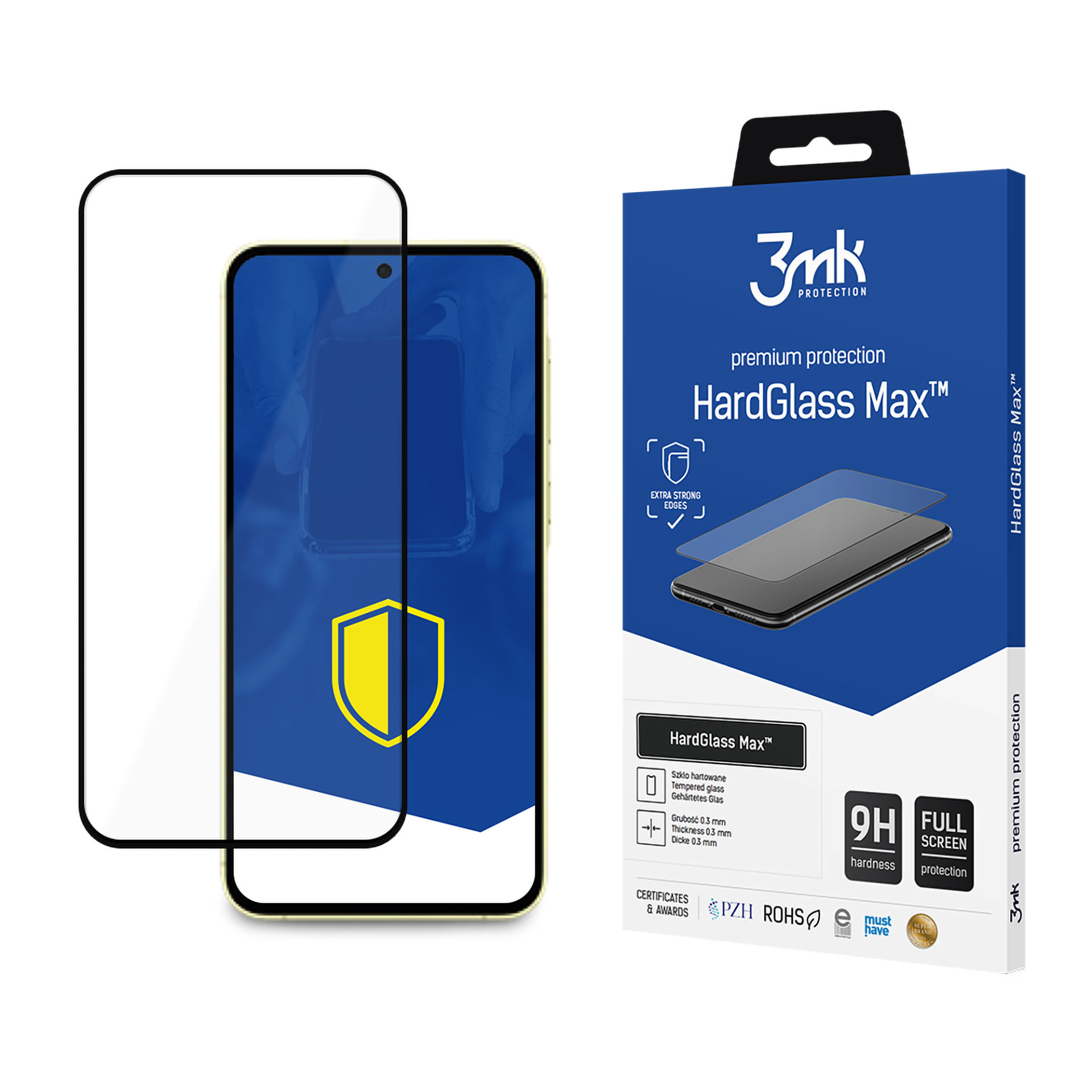 9H 3mk HardGlass Max™ karkaistu lasi Samsung Galaxy A35 / A55 5G:lle