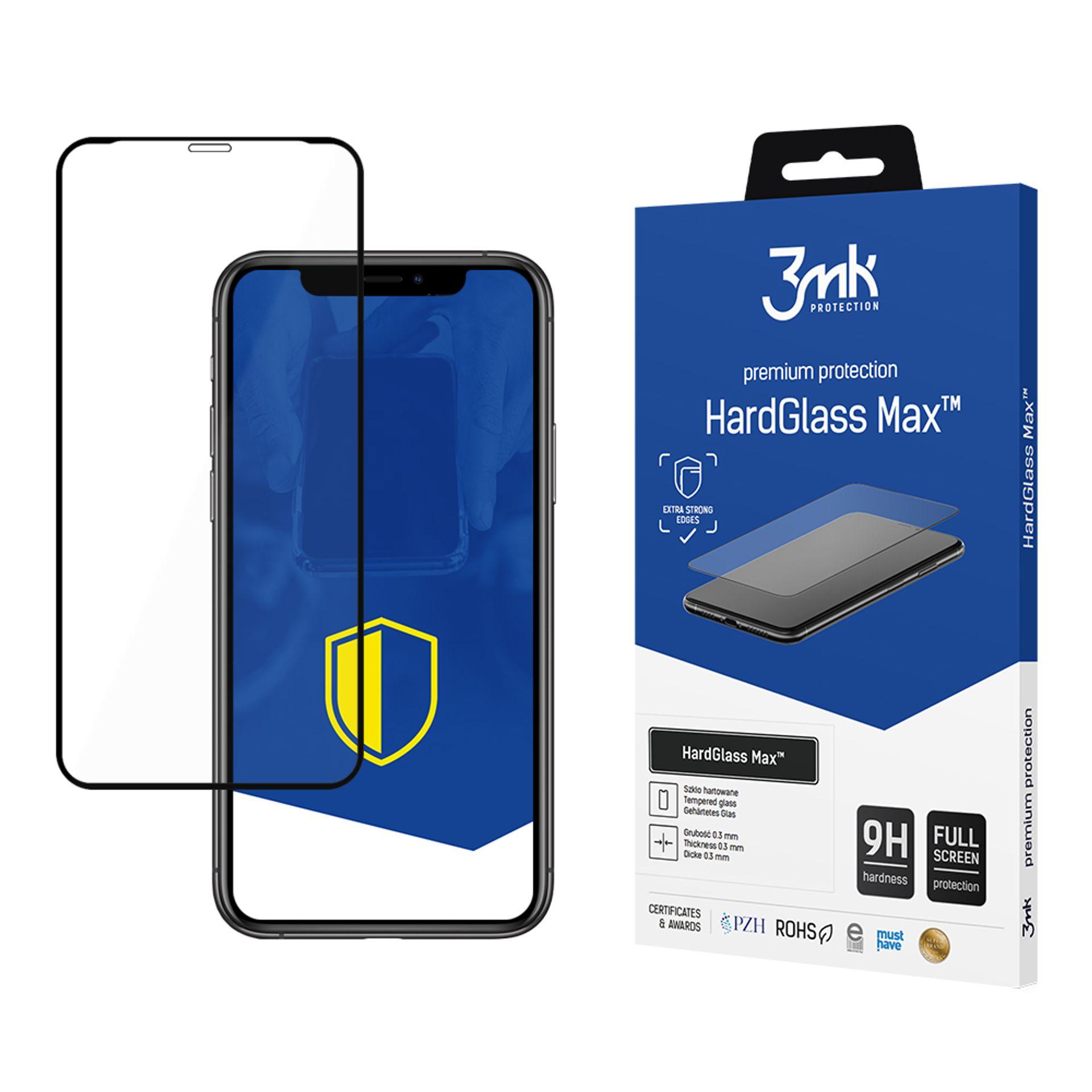3mk HardGlass Max musta karkaistu lasi Apple iPhone X / XS / 11 Pro:lle