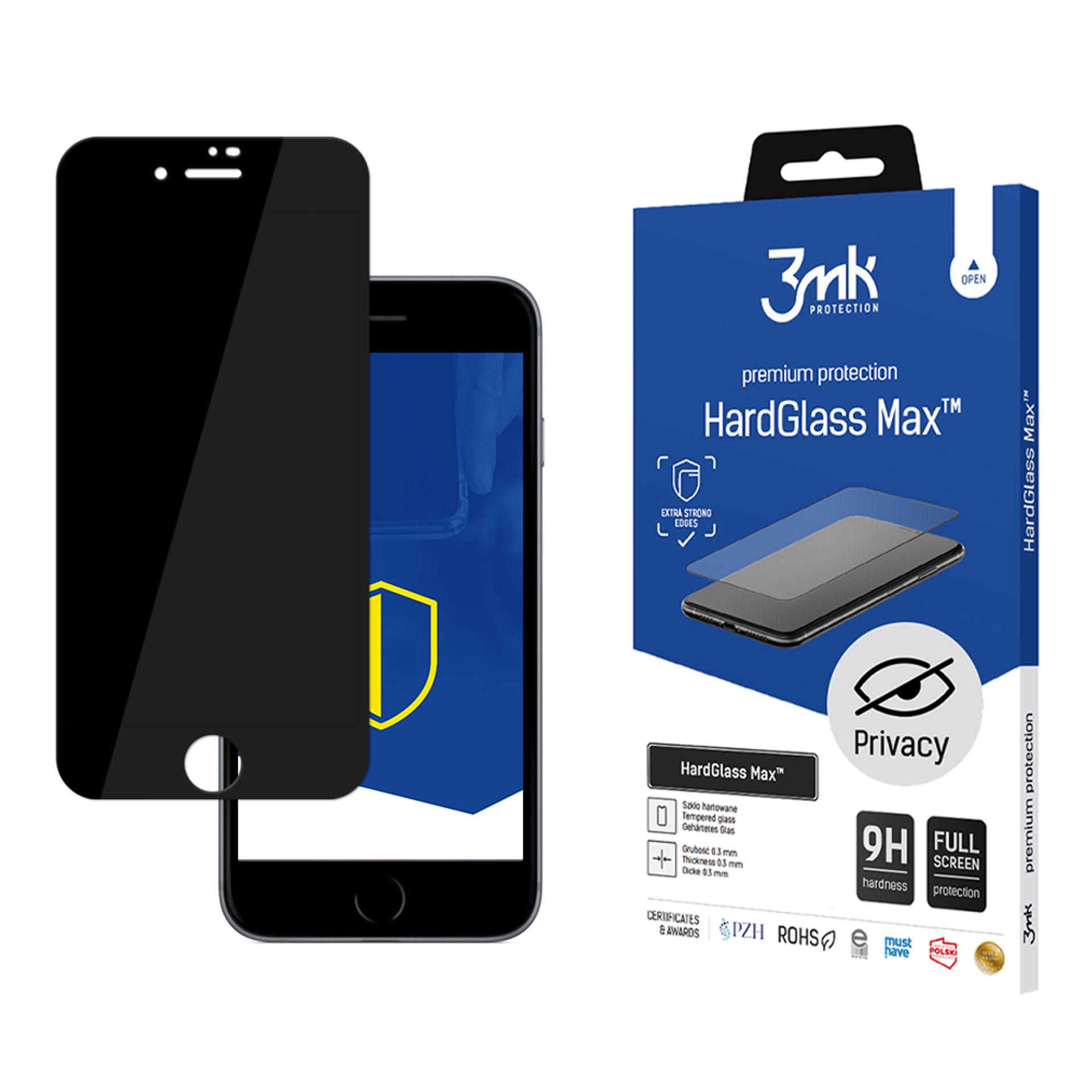 9H 3mk HardGlass Max Privacy™ Privacy Glass for iPhone 8
