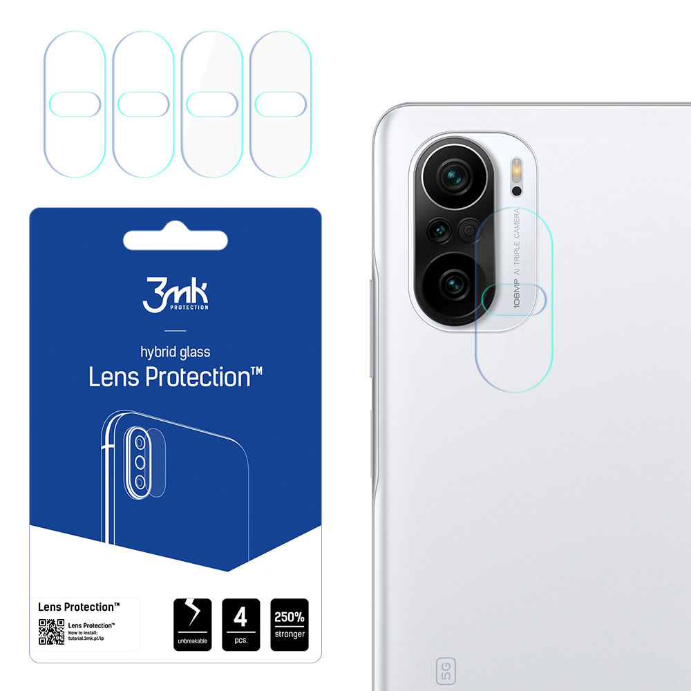 3MK joustava lasikoteloinen hybridilasi Xiaomi Mi 11i 5G:lle 4 kameran suojaksi