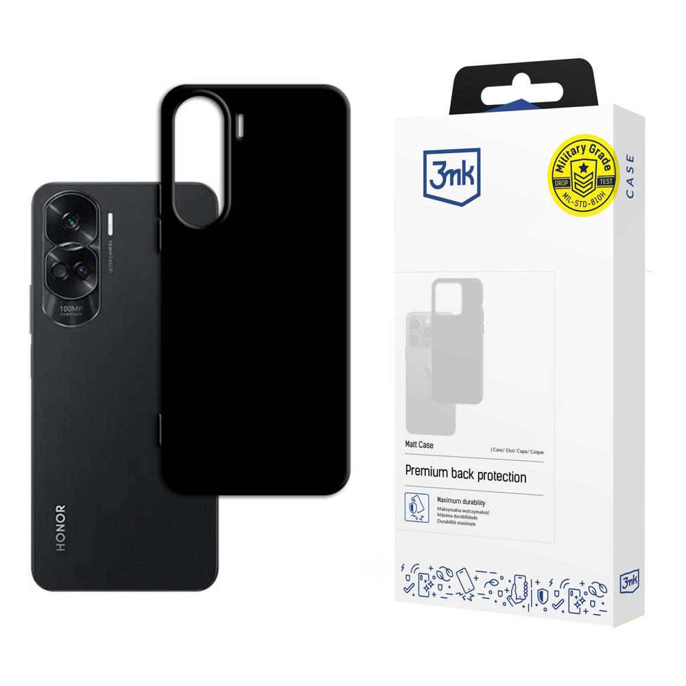 3mk Matt Case -suojakuori Honor 90 Lite:lle - musta