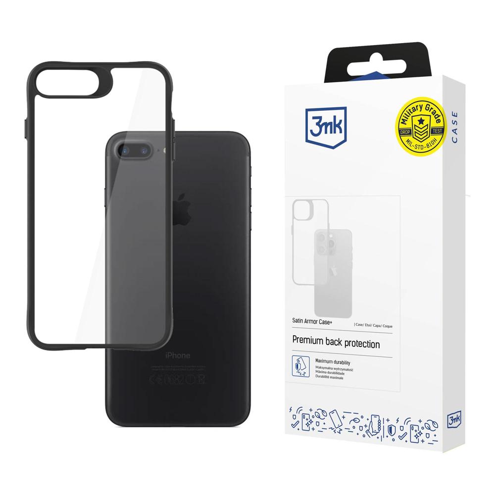 3mk Satin Armor Case+ -suojakuori iPhone 7 / 8 / SE 2020 / SE 2022:lle - läpinäkyvä