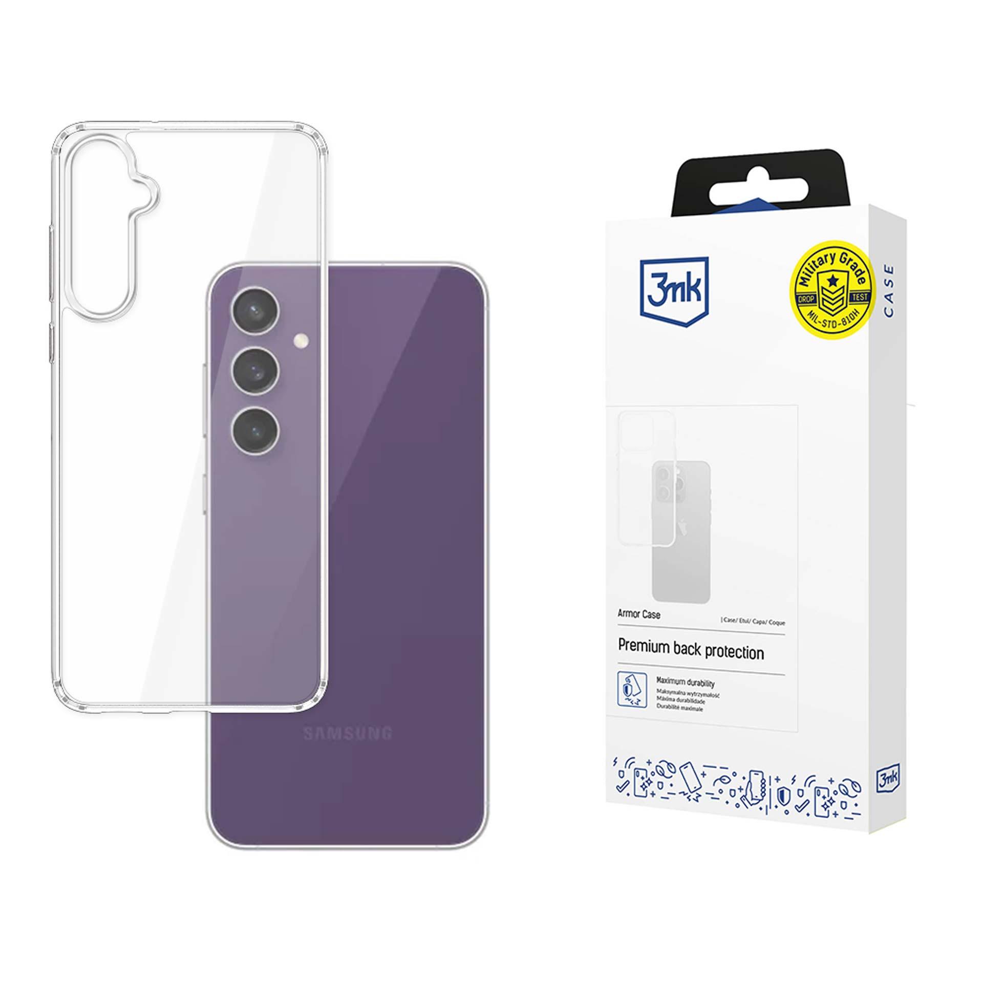 3mk Armor Case Suojakuori Samsung Galaxy S24 FE:lle - läpinäkyvä