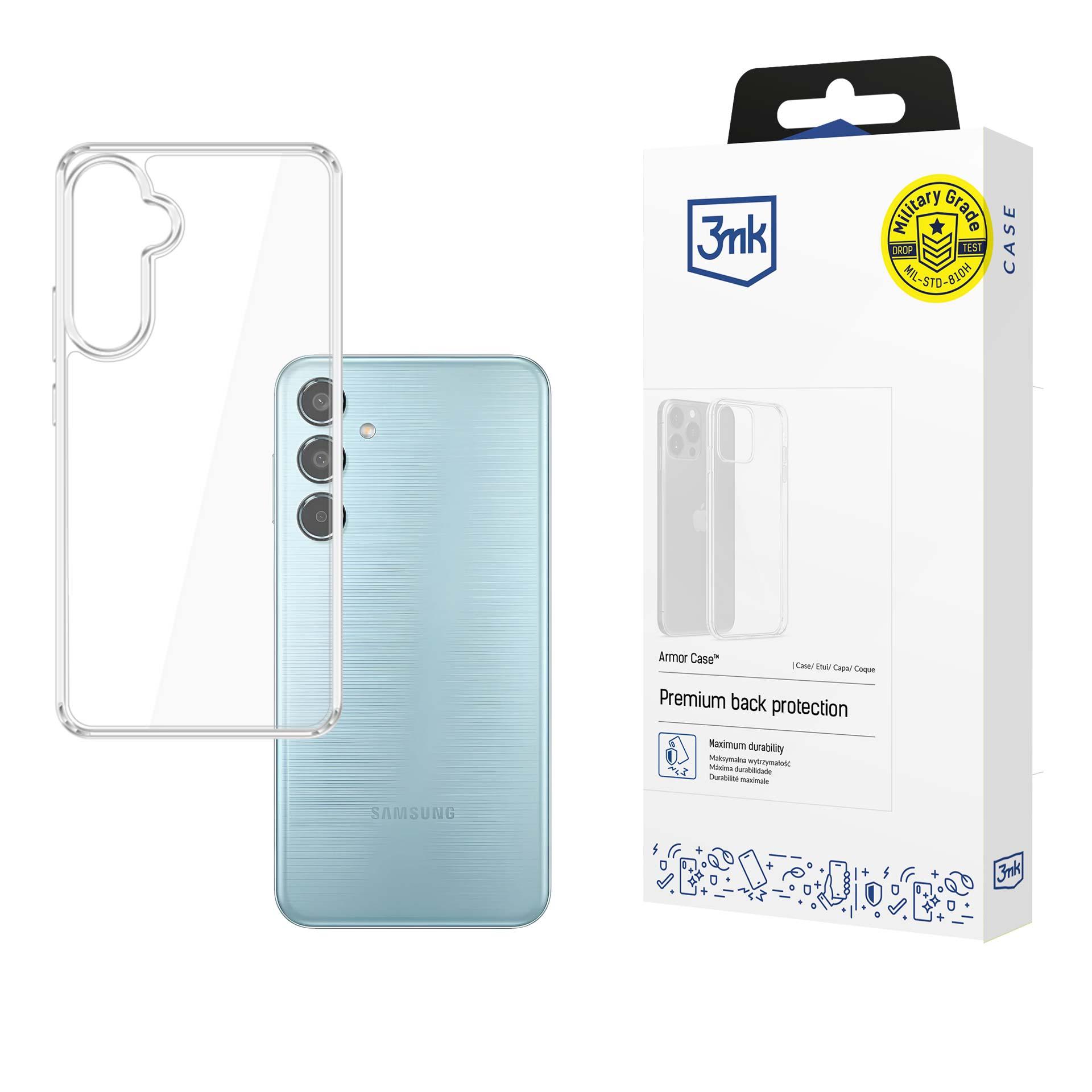 3mk Armor Case Suojakuori Samsung Galaxy M35:lle - läpinäkyvä