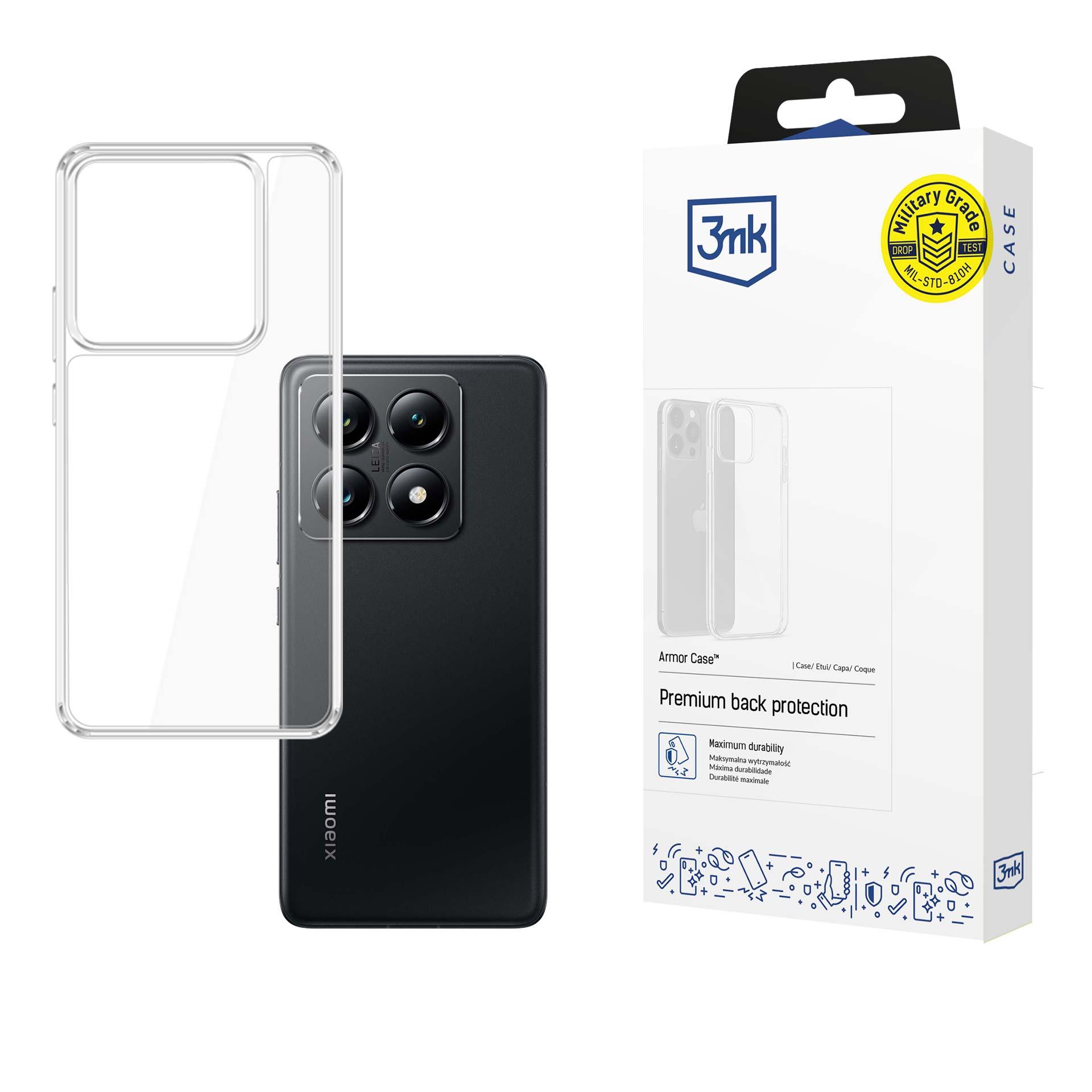 3mk Armor Case Suojakuori Xiaomi 14T Pro:lle - läpinäkyvä