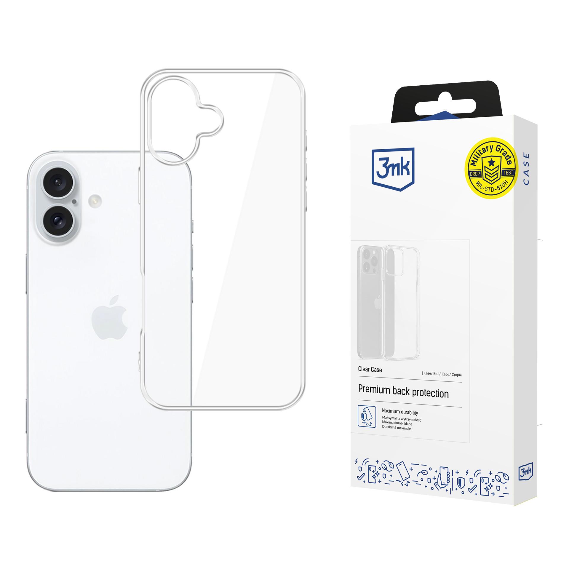 3mk Clear Case Suojakuori iPhone 16 Plus:lle - läpinäkyvä