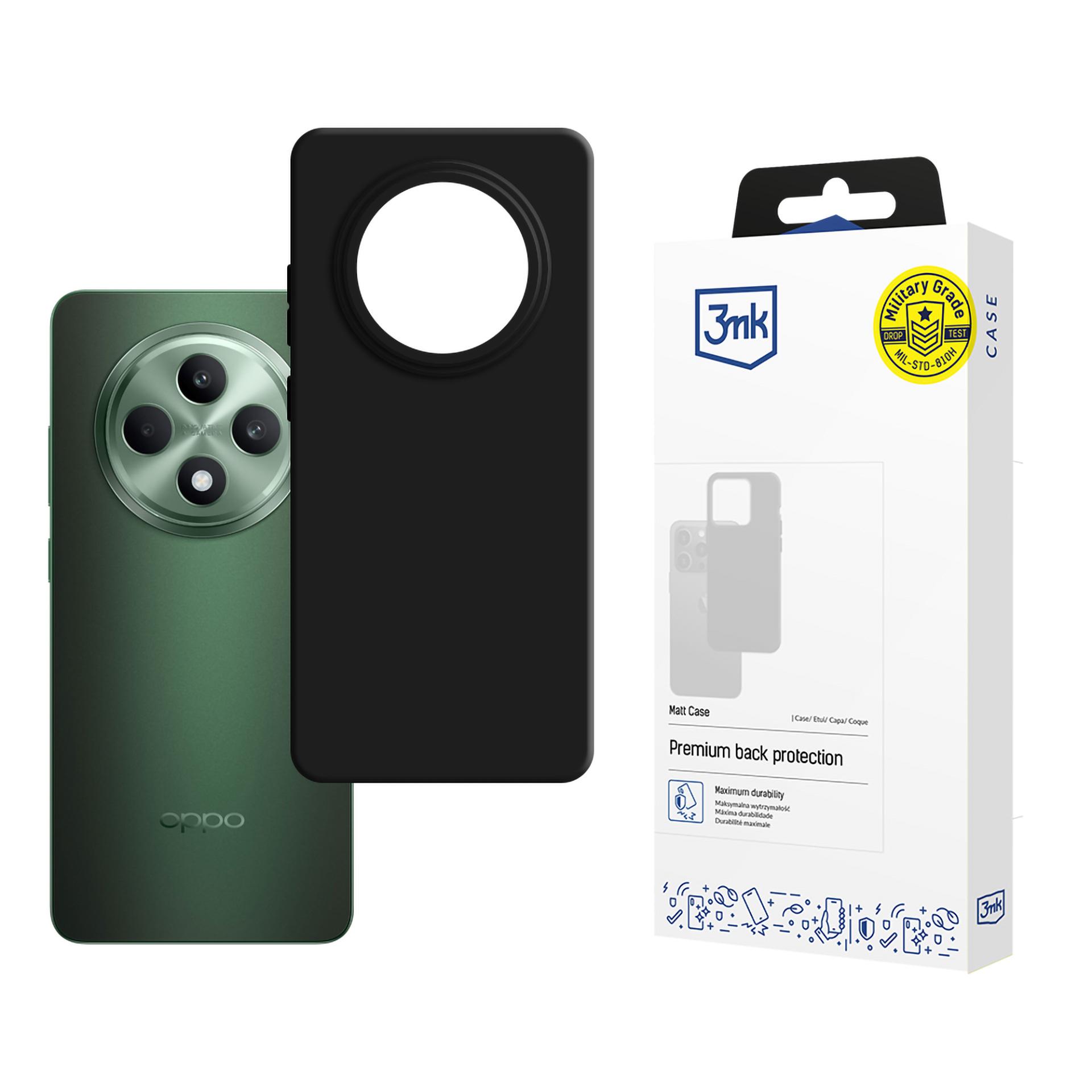 3mk Matt Case Oppo Reno 12 F/FS:lle - Musta