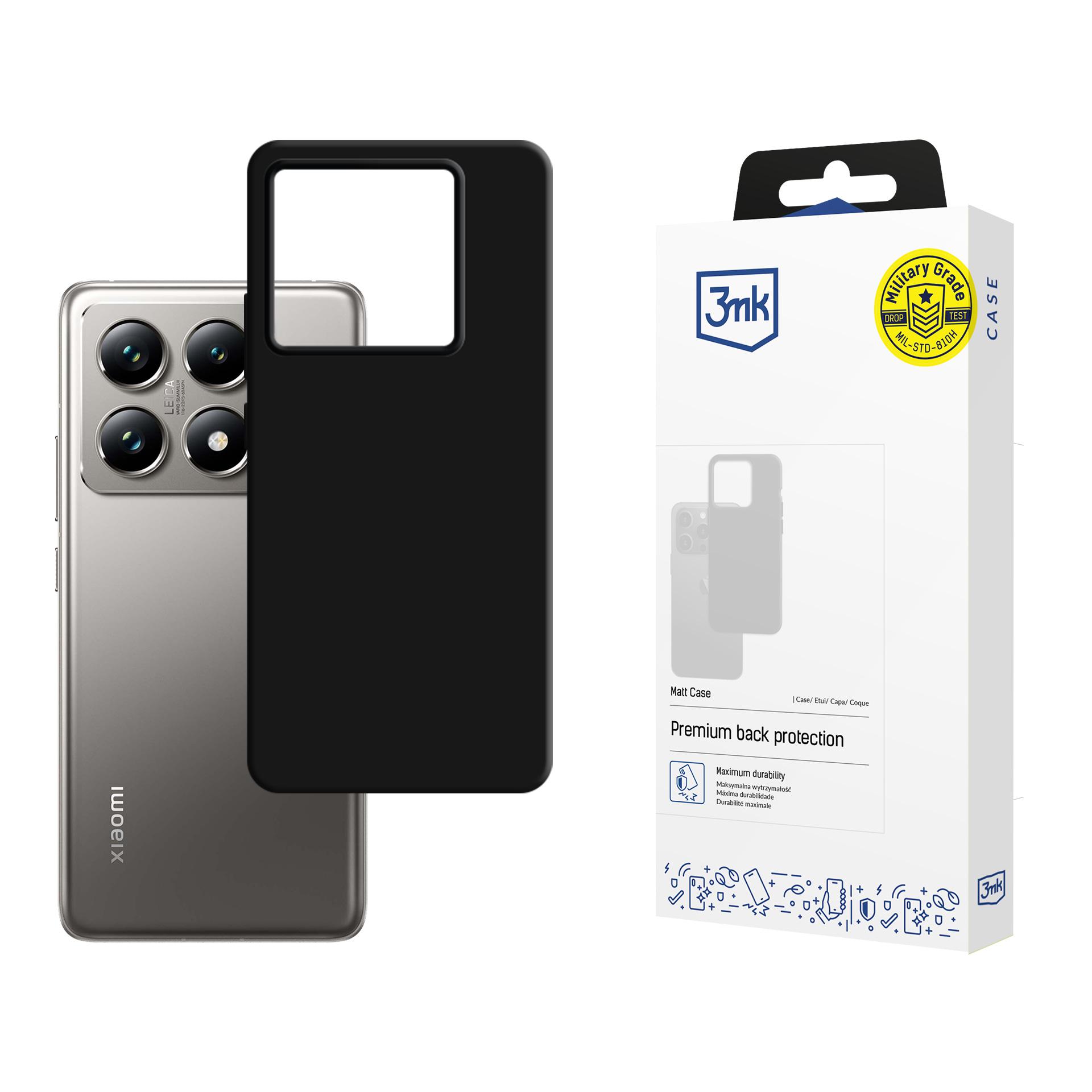 3mk Matt Case Xiaomi 14T Pro:lle - Musta