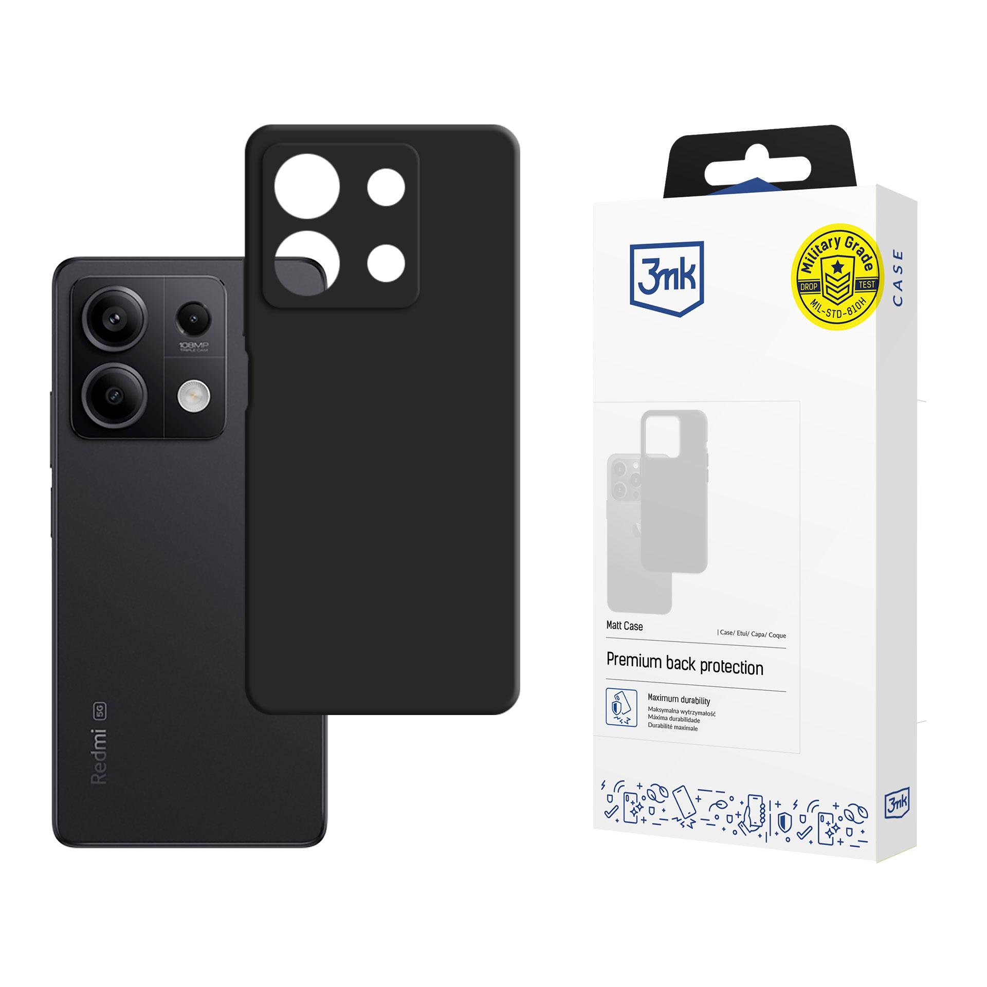 3mk silikonikuori Xiaomi Redmi Note 13 5G - musta